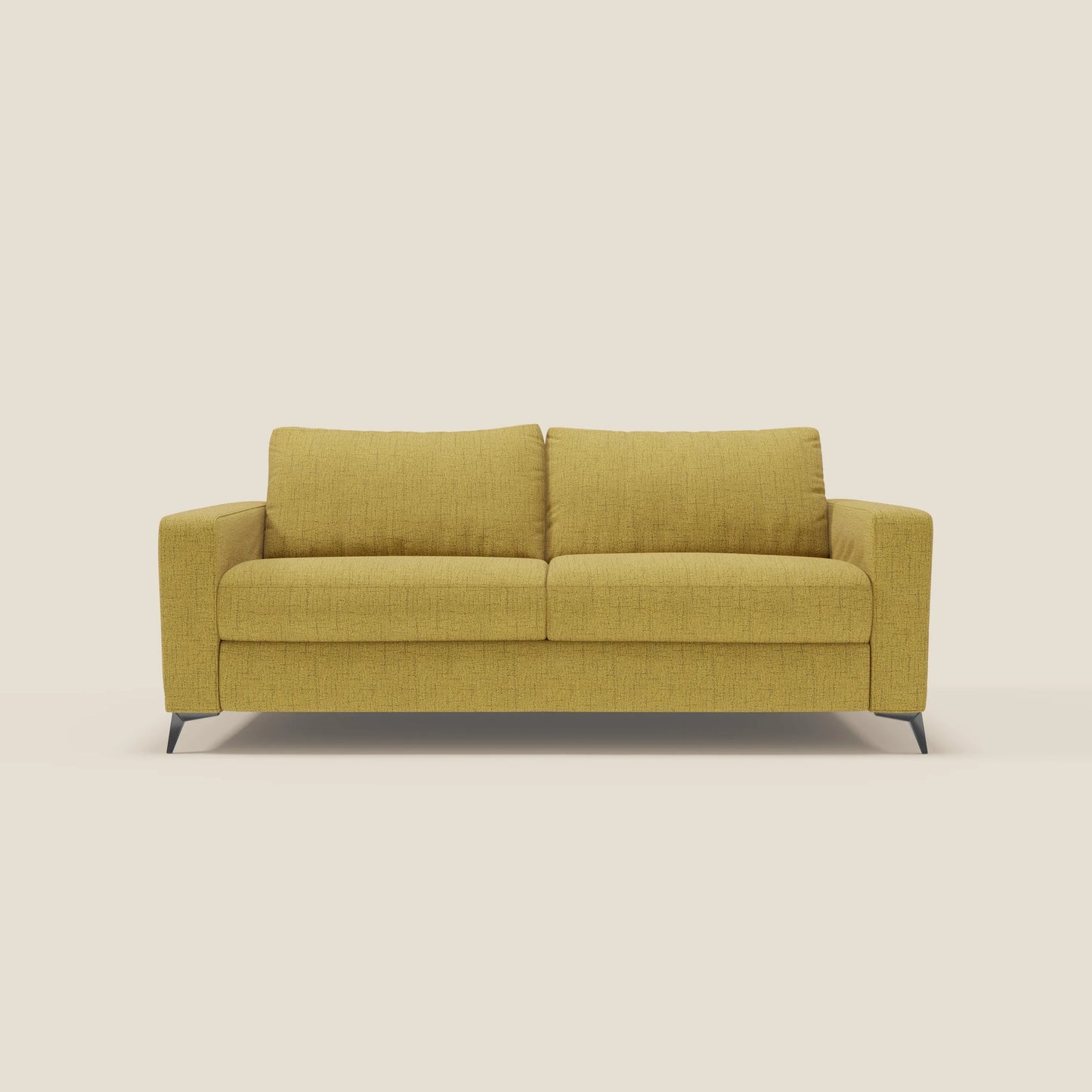 Alaya Divano letto matrimoniale dai morbidi cuscini in tessuto impermeabile T03 giallo