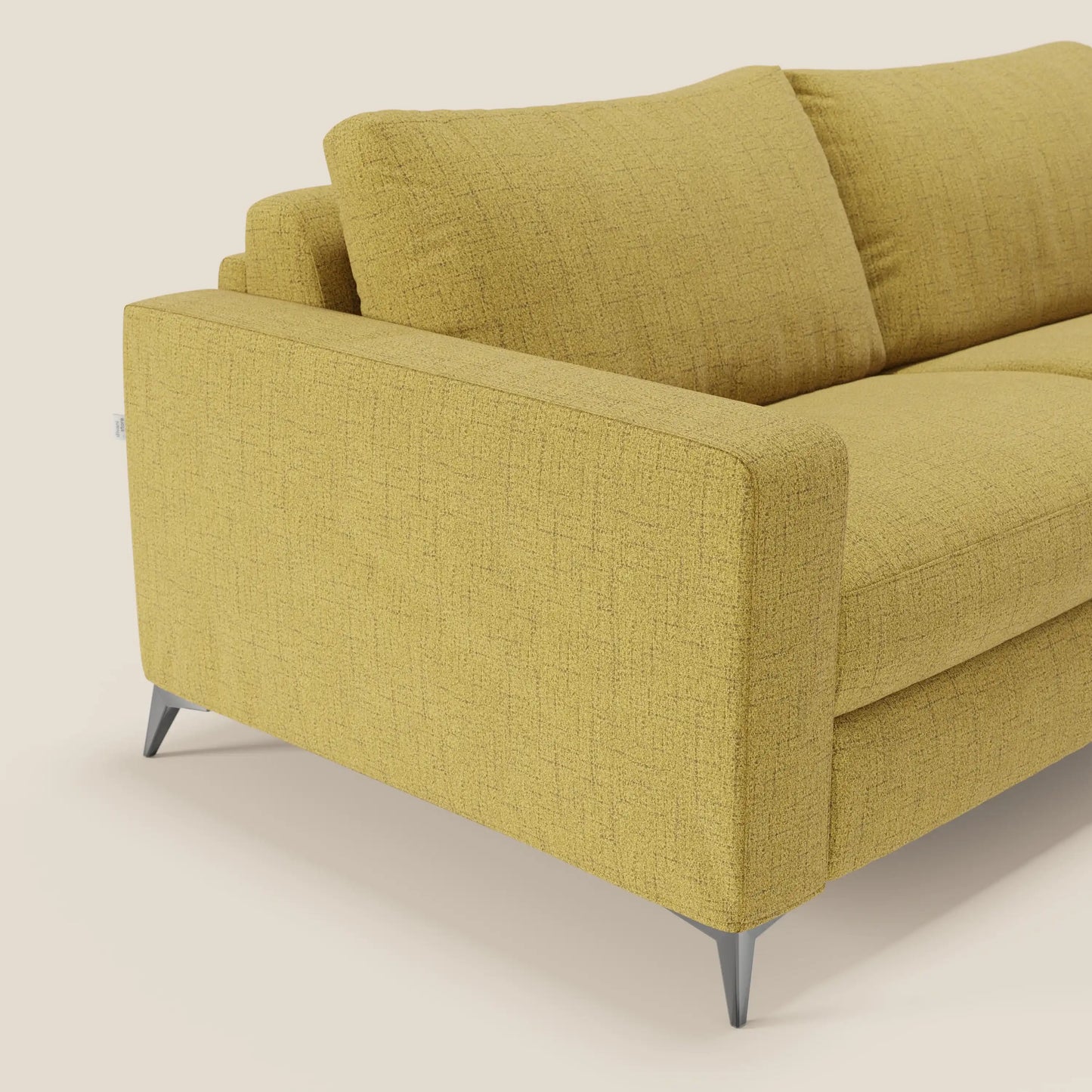 Alaya Divano letto matrimoniale dai morbidi cuscini in tessuto impermeabile T03 giallo