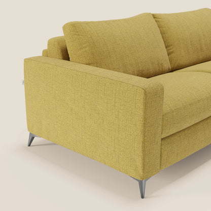 Alaya Divano letto matrimoniale dai morbidi cuscini in tessuto impermeabile T03 giallo