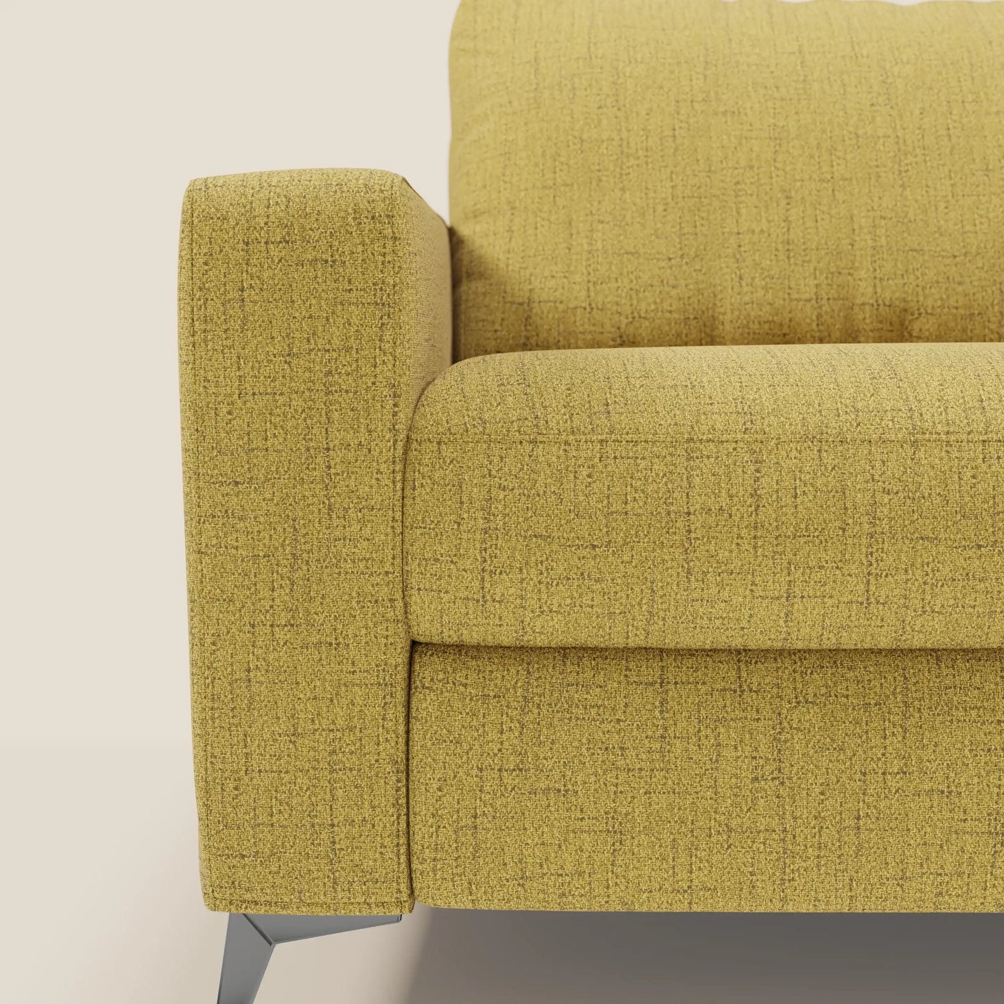 Alaya Divano letto matrimoniale dai morbidi cuscini in tessuto impermeabile T03 giallo