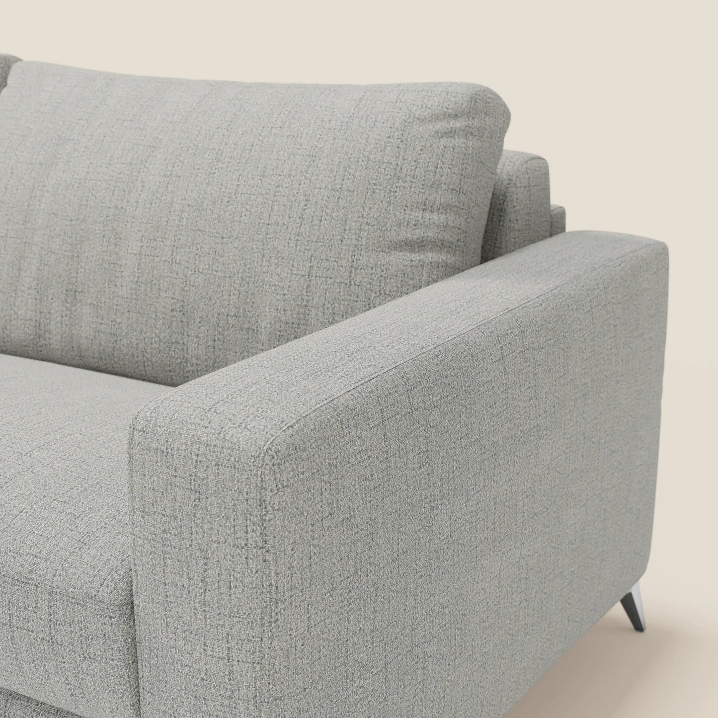 Alaya Divano letto matrimoniale dai morbidi cuscini in tessuto impermeabile T03 grigio chiaro