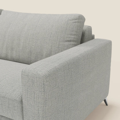 Alaya Divano letto matrimoniale dai morbidi cuscini in tessuto impermeabile T03 grigio chiaro