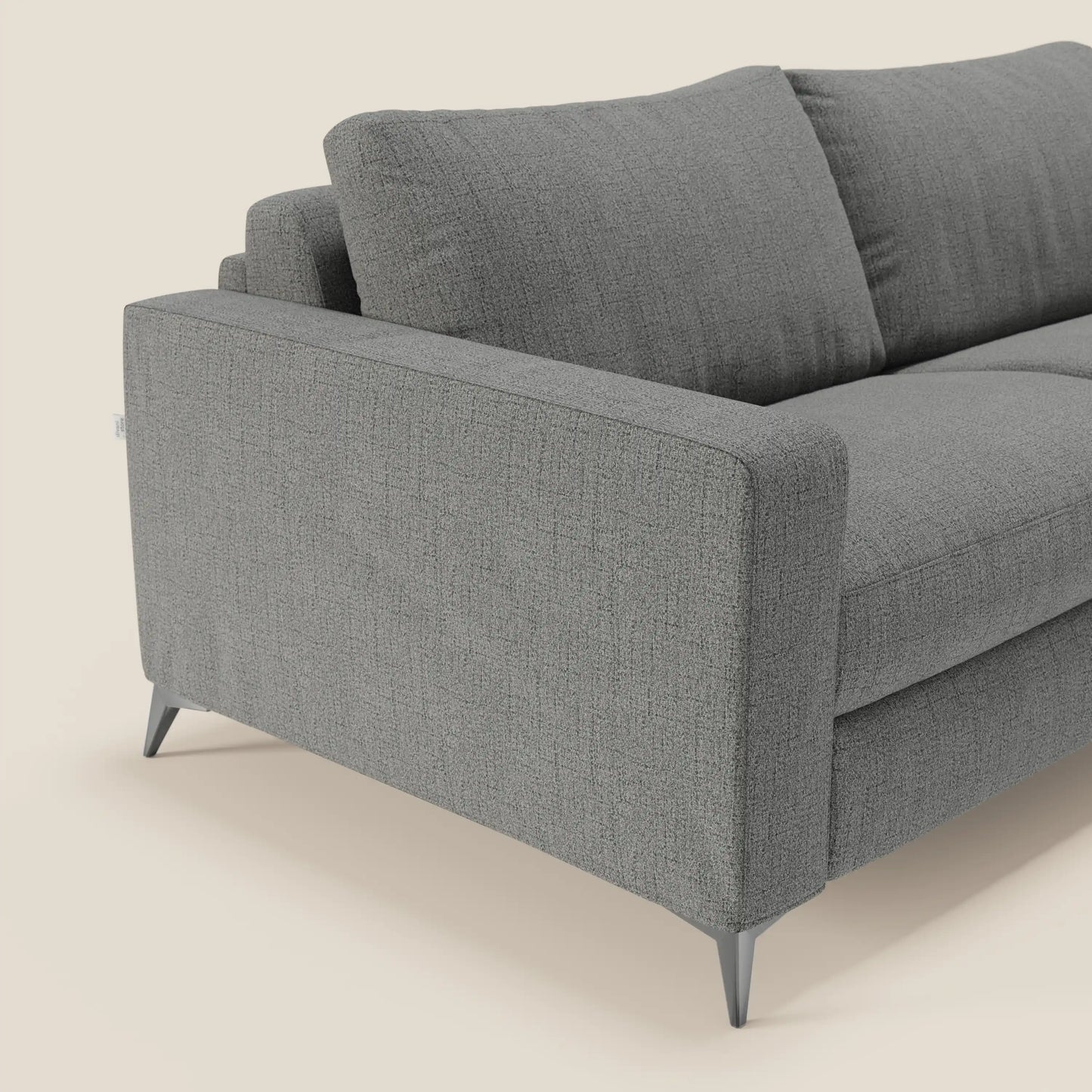 Alaya Divano letto matrimoniale dai morbidi cuscini in tessuto impermeabile T03 grigio