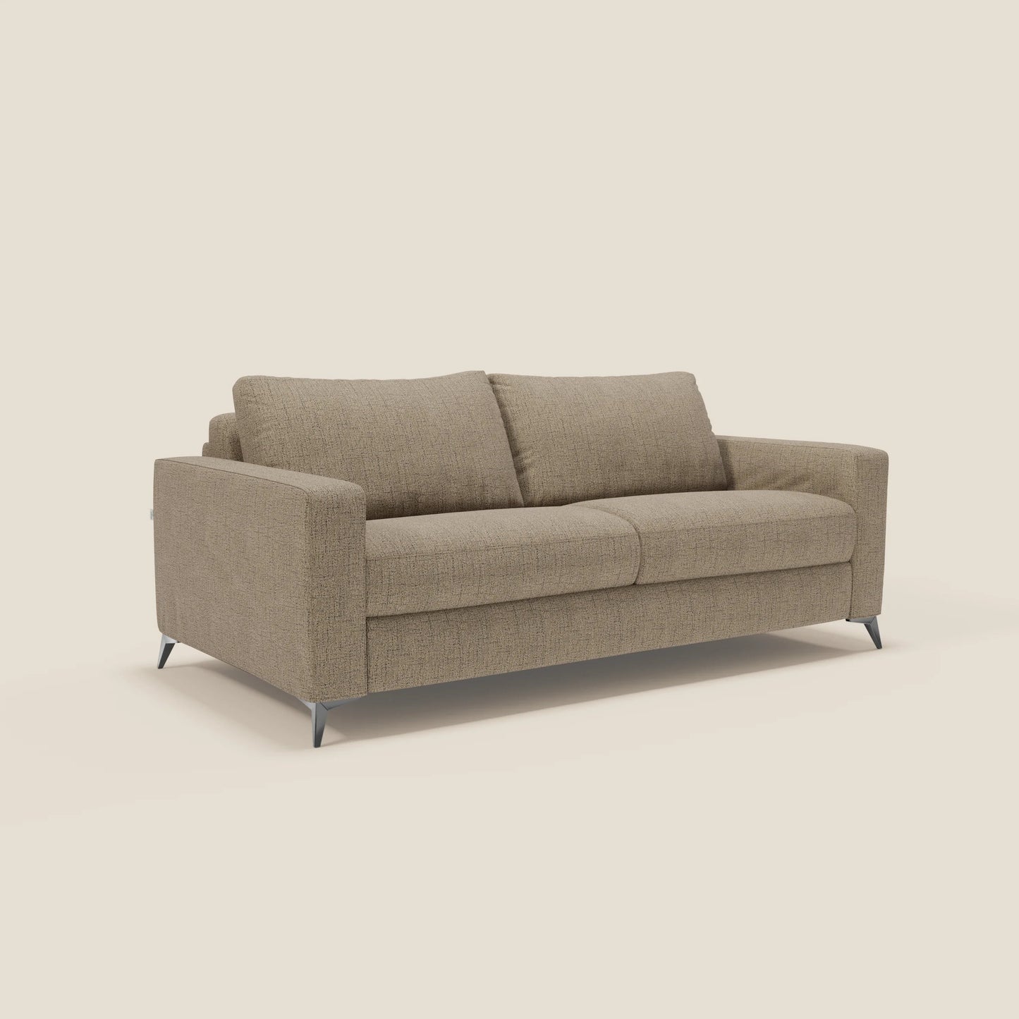 Alaya Divano letto matrimoniale dai morbidi cuscini in tessuto impermeabile T03 marrone