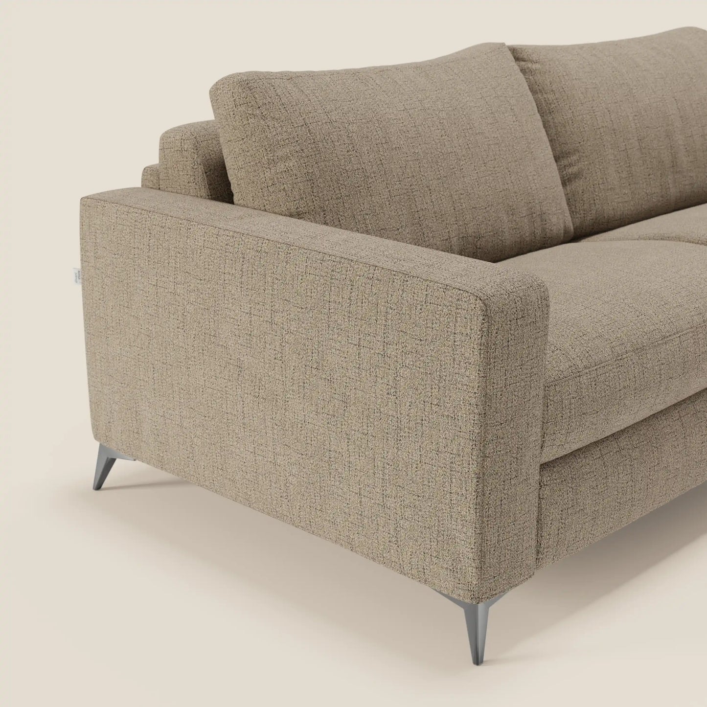 Alaya Divano letto matrimoniale dai morbidi cuscini in tessuto impermeabile T03 marrone