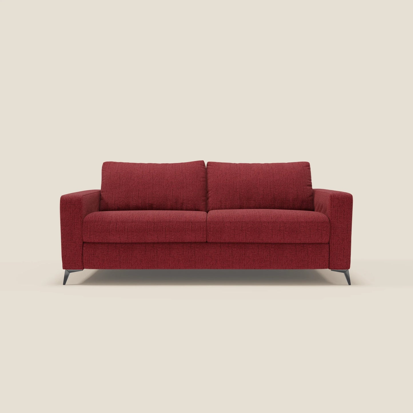 Alaya Divano letto matrimoniale dai morbidi cuscini in tessuto impermeabile T03 rosso