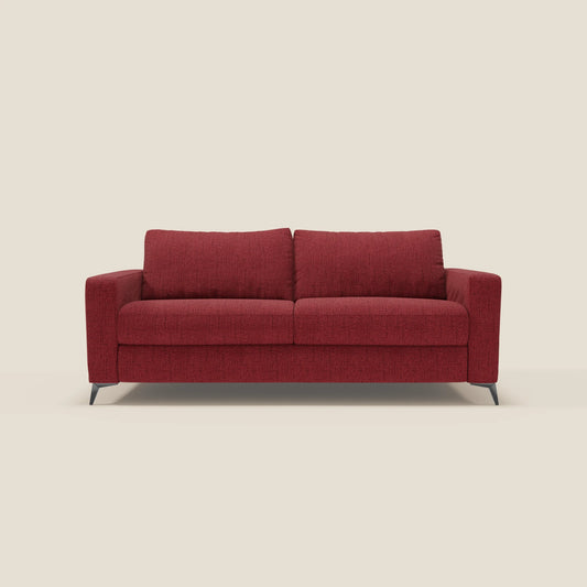 Alaya Divano letto matrimoniale dai morbidi cuscini in tessuto impermeabile T03 rosso