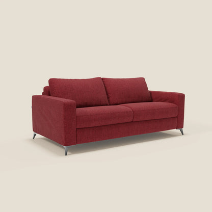 Alaya Divano letto matrimoniale dai morbidi cuscini in tessuto impermeabile T03 rosso