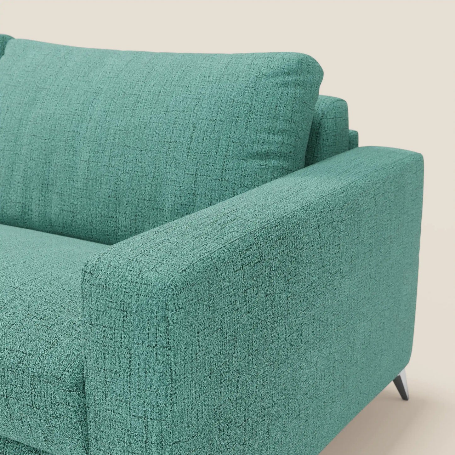 Alaya Divano letto matrimoniale dai morbidi cuscini in tessuto impermeabile T03 verde acqua