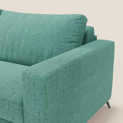 Alaya Divano letto matrimoniale dai morbidi cuscini in tessuto impermeabile T03 verde acqua