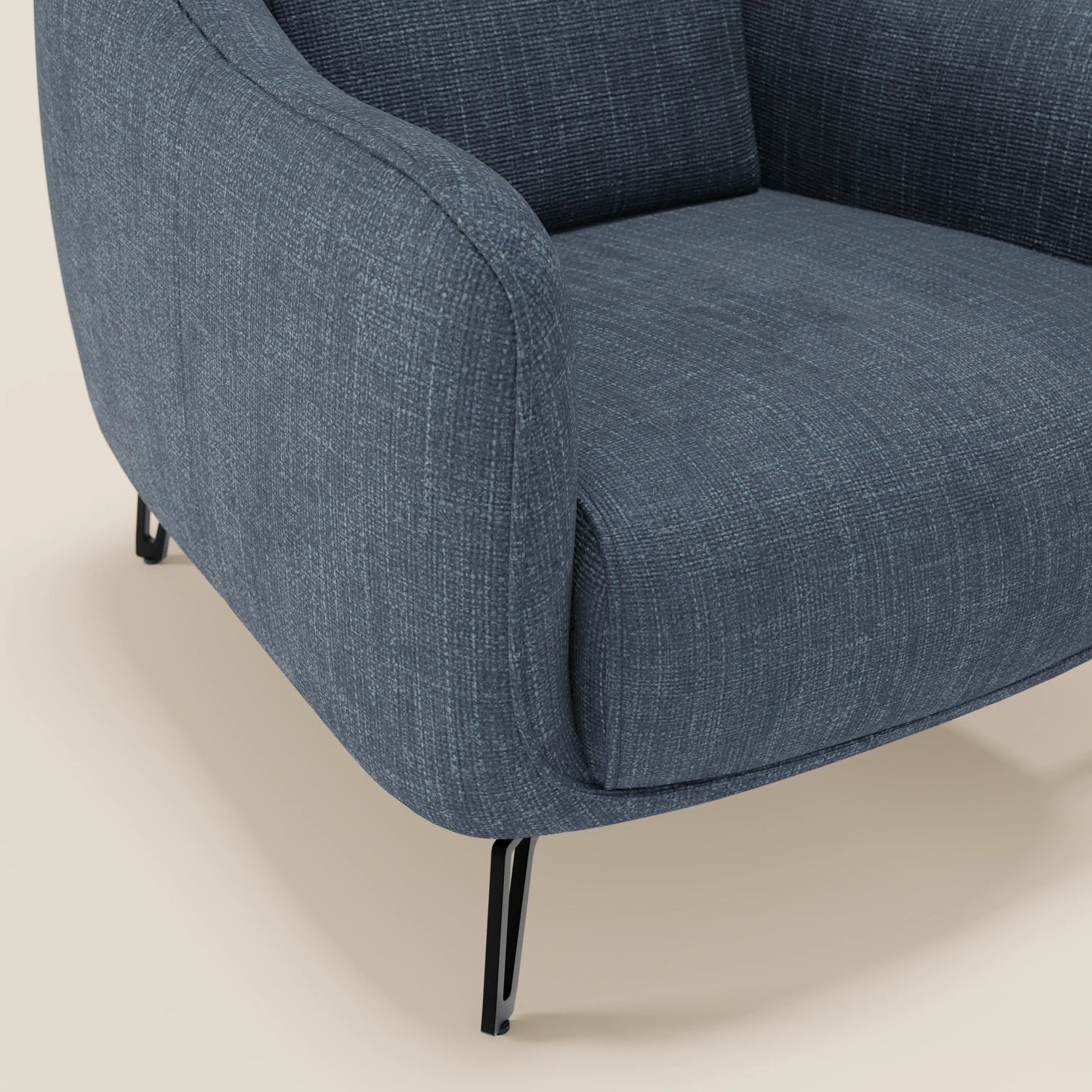 Avela Poltroncina dal comfort senza tempo in morbido tessuto impermeabile T06 blu