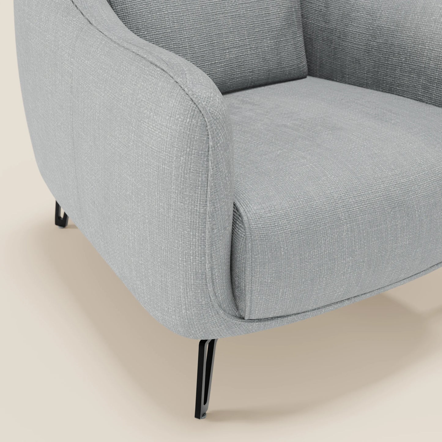 Avela Poltroncina dal comfort senza tempo in morbido tessuto impermeabile T06 ghiaccio