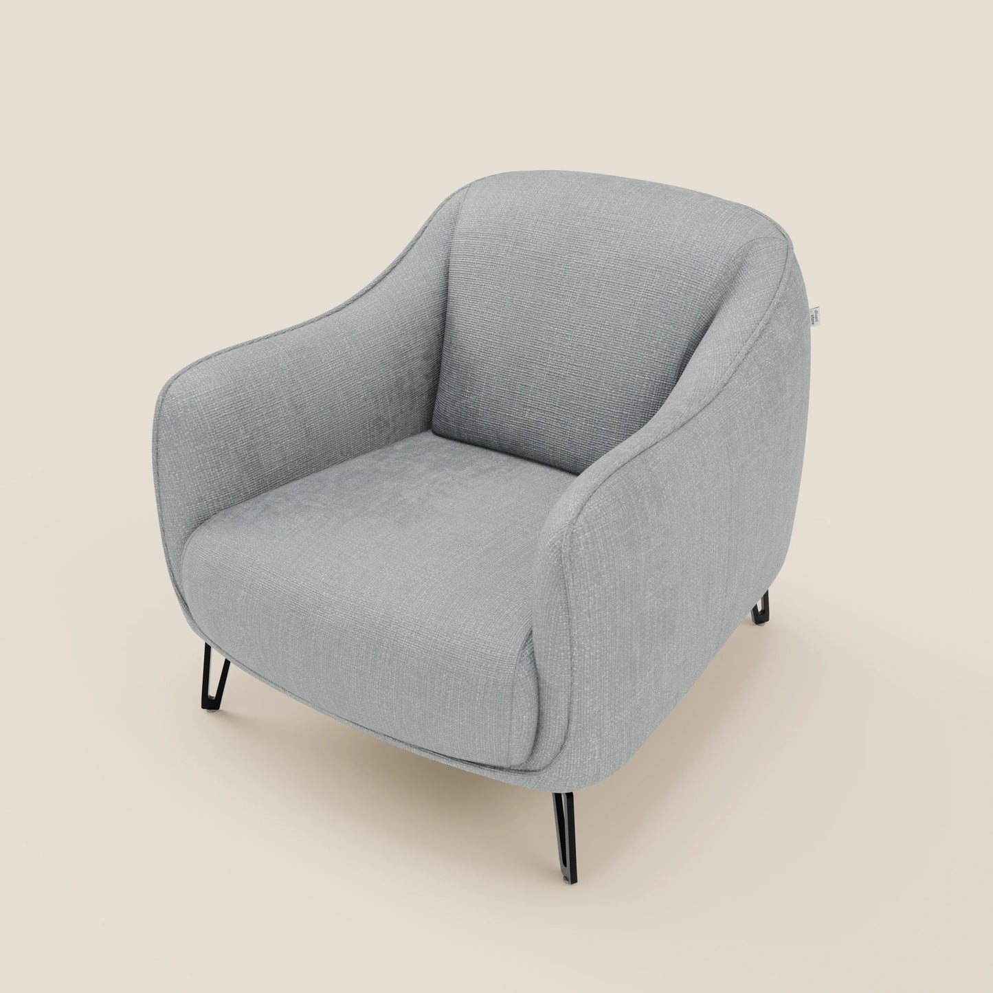 Avela Poltroncina dal comfort senza tempo in morbido tessuto impermeabile T06 ghiaccio