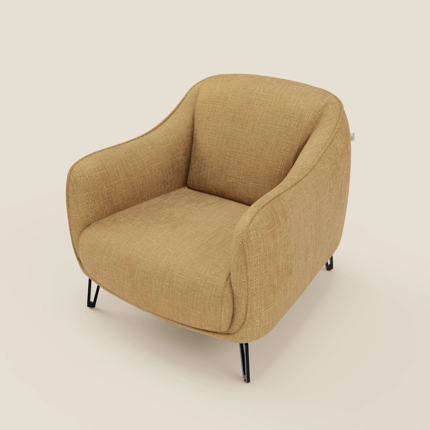 Avela Poltroncina dal comfort senza tempo in morbido tessuto impermeabile T06 giallo