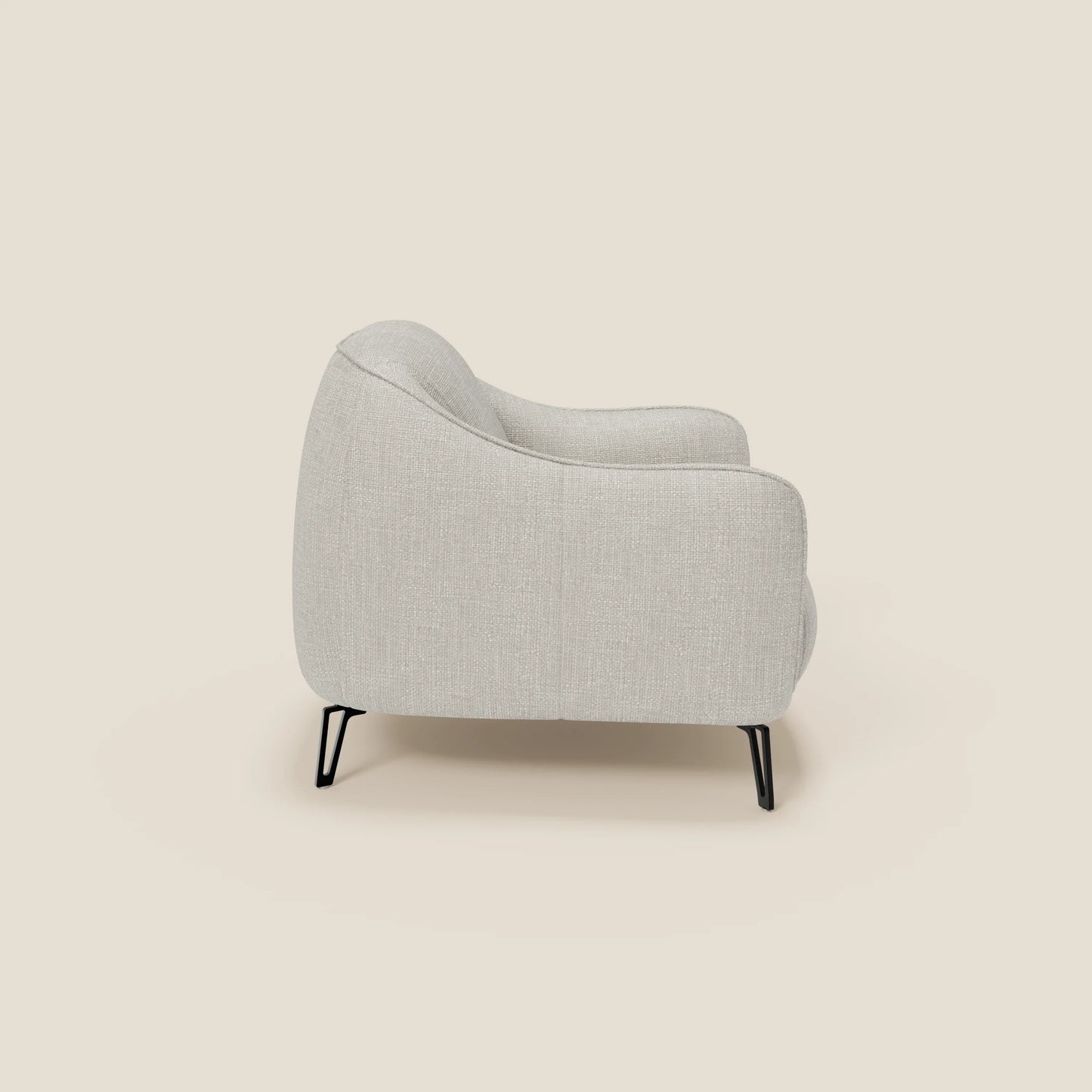 Avela Poltroncina dal comfort senza tempo in morbido tessuto impermeabile T06 grigio chiaro