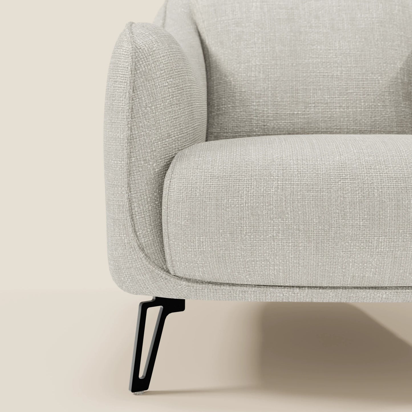 Avela Poltroncina dal comfort senza tempo in morbido tessuto impermeabile T06 grigio chiaro