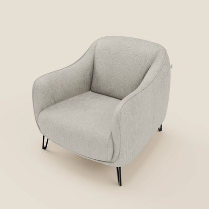 Avela Poltroncina dal comfort senza tempo in morbido tessuto impermeabile T06 grigio chiaro