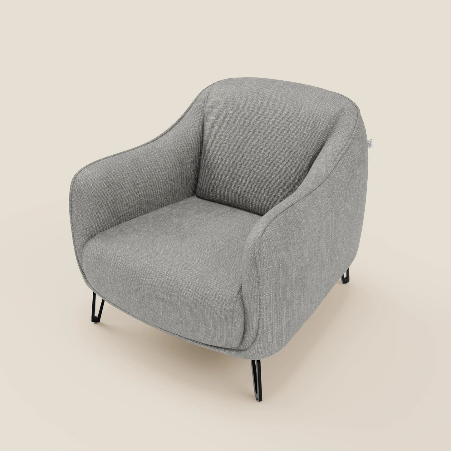 Avela Poltroncina dal comfort senza tempo in morbido tessuto impermeabile T06 grigio