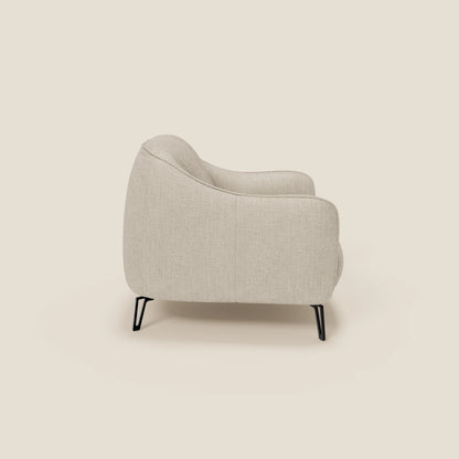 Avela Poltroncina dal comfort senza tempo in morbido tessuto impermeabile T06 panna