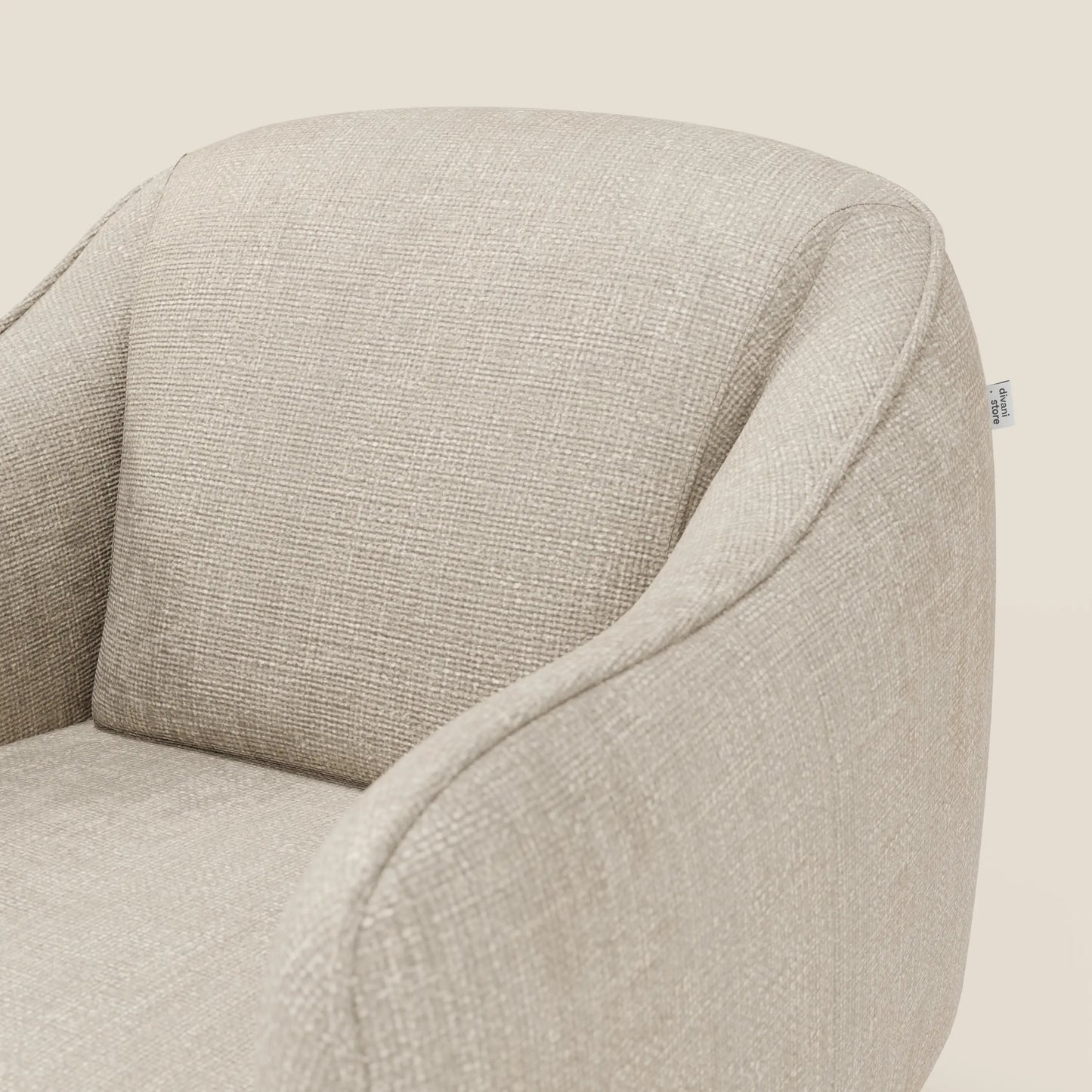 Avela Poltroncina dal comfort senza tempo in morbido tessuto impermeabile T06 panna