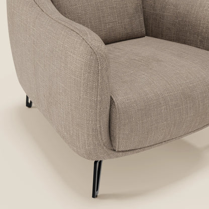 Avela Poltroncina dal comfort senza tempo in morbido tessuto impermeabile T06 tortora