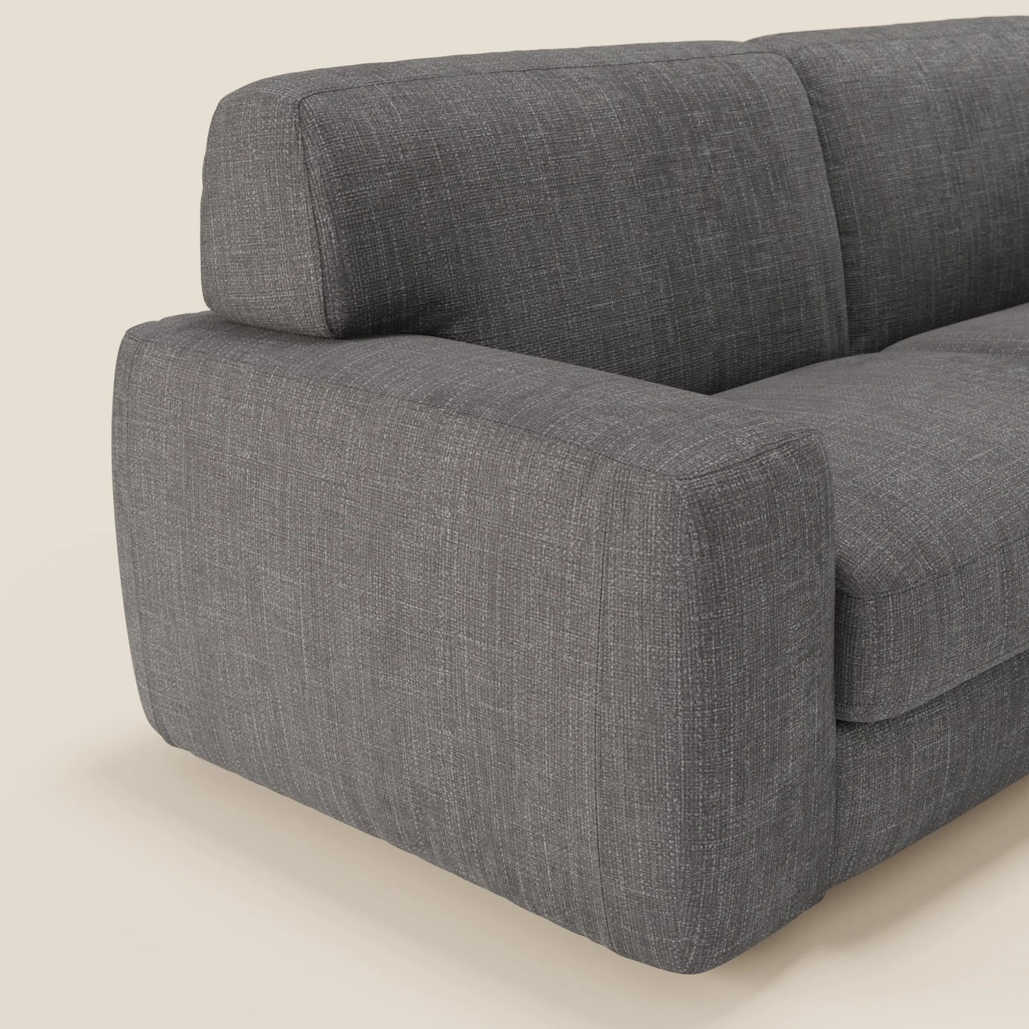 Cloud Divano letto materasso H17 cm dai morbidi cuscini in tessuto impermeabile T06 antracite 