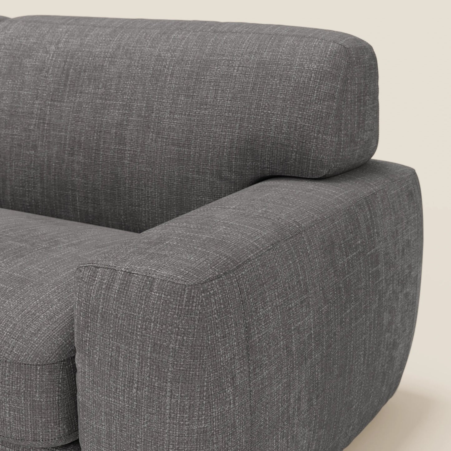 Cloud Divano letto materasso H17 cm dai morbidi cuscini in tessuto impermeabile T06 antracite 