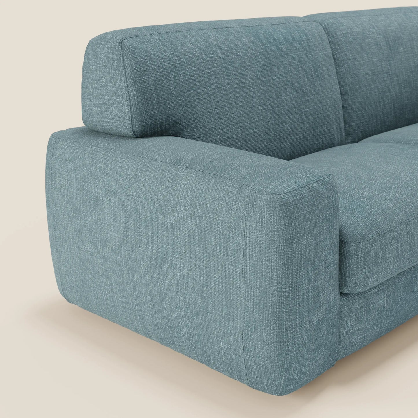 Cloud Divano letto materasso H17 cm dai morbidi cuscini in tessuto impermeabile T06 azzurro 