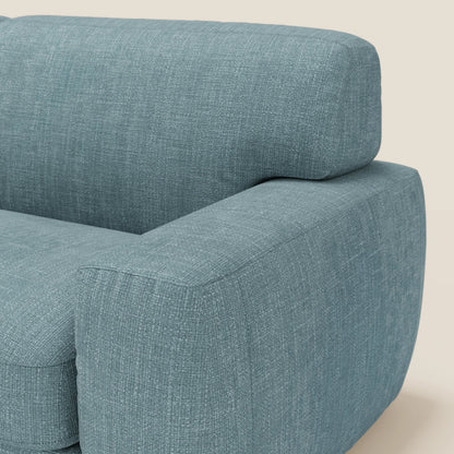 Cloud Divano letto materasso H17 cm dai morbidi cuscini in tessuto impermeabile T06 azzurro 