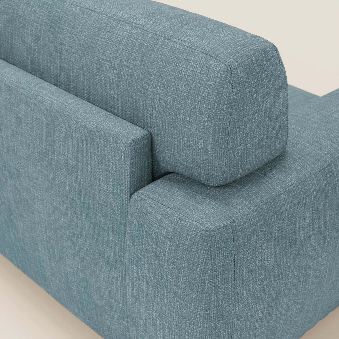 Cloud Divano letto materasso H17 cm dai morbidi cuscini in tessuto impermeabile T06 azzurro 