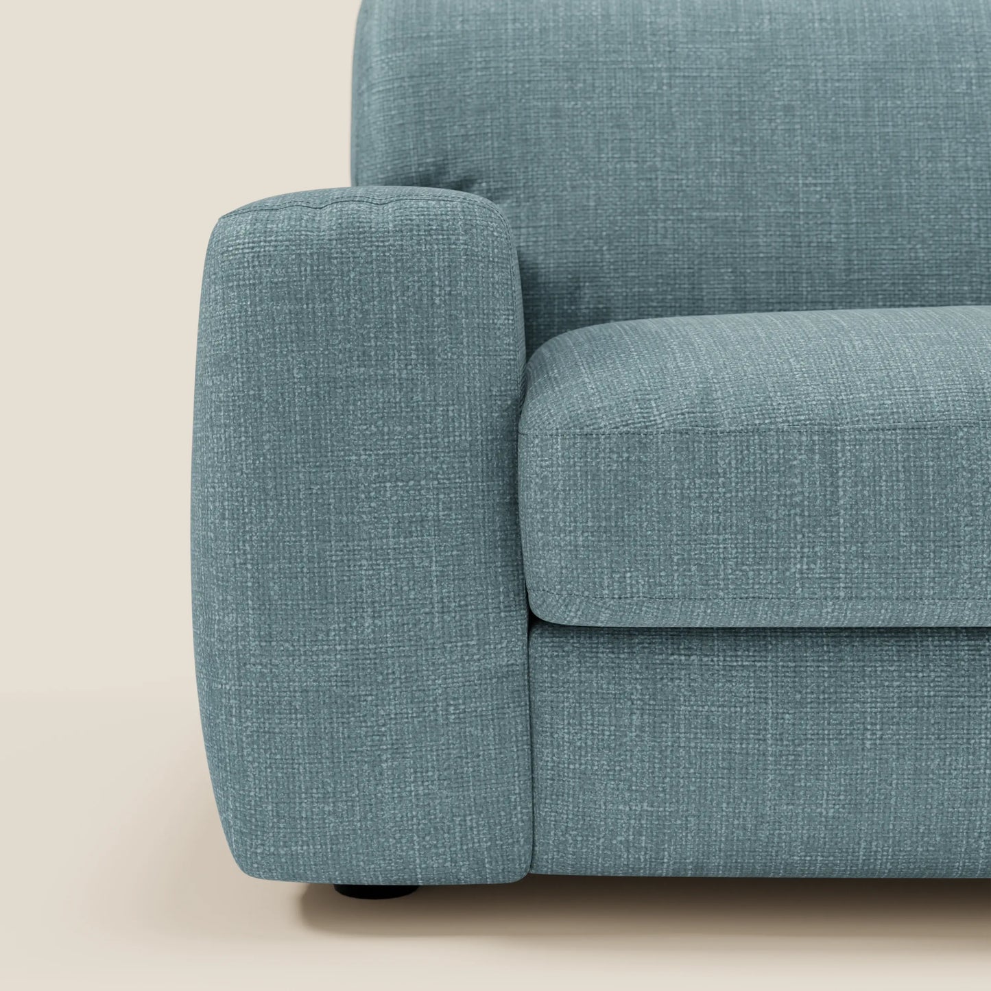 Cloud Divano letto materasso H17 cm dai morbidi cuscini in tessuto impermeabile T06 azzurro 