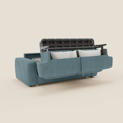 Cloud Divano letto materasso H17 cm dai morbidi cuscini in tessuto impermeabile T06 azzurro 