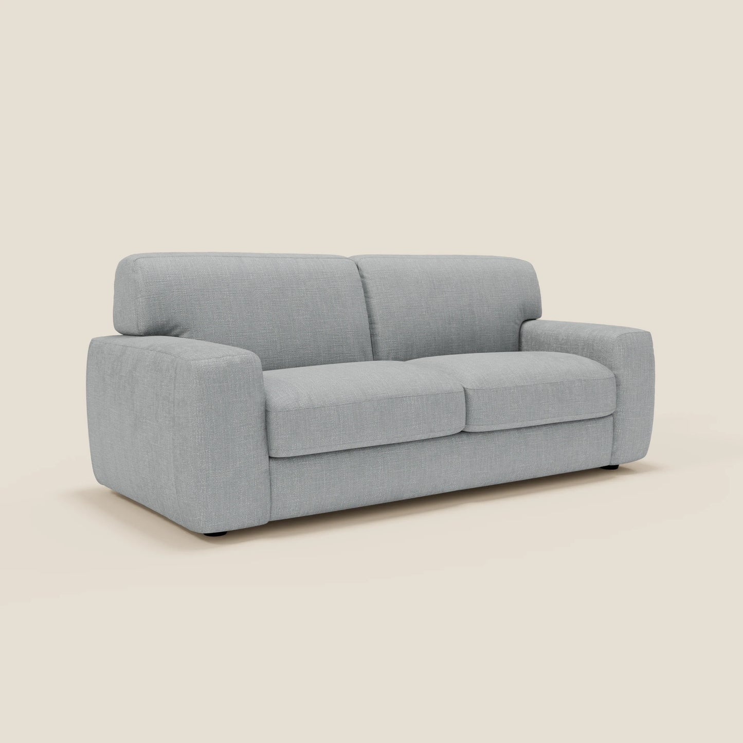 Cloud Divano letto materasso H17 cm dai morbidi cuscini in tessuto impermeabile T06 ghiaccio 