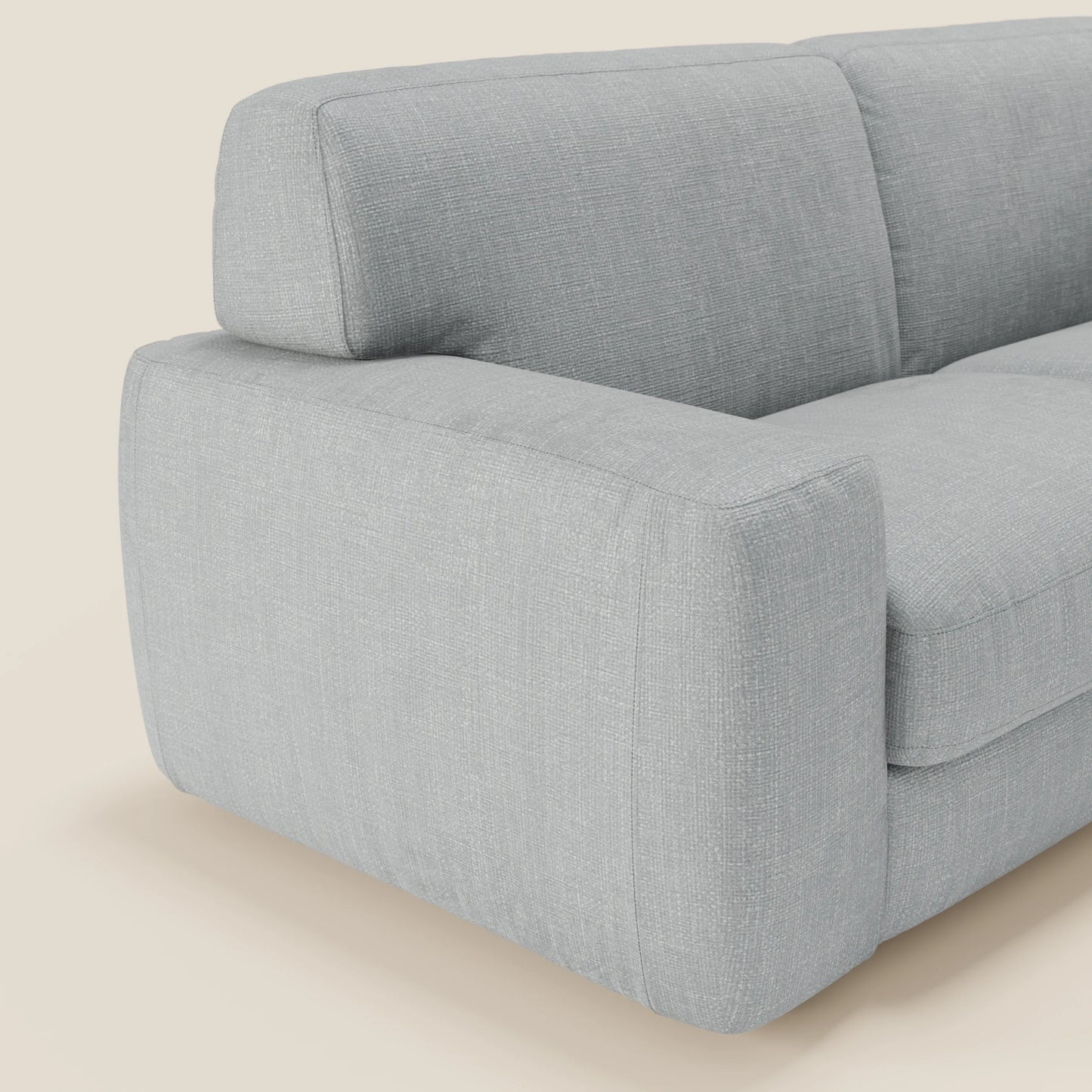 Cloud Divano letto materasso H17 cm dai morbidi cuscini in tessuto impermeabile T06 ghiaccio 