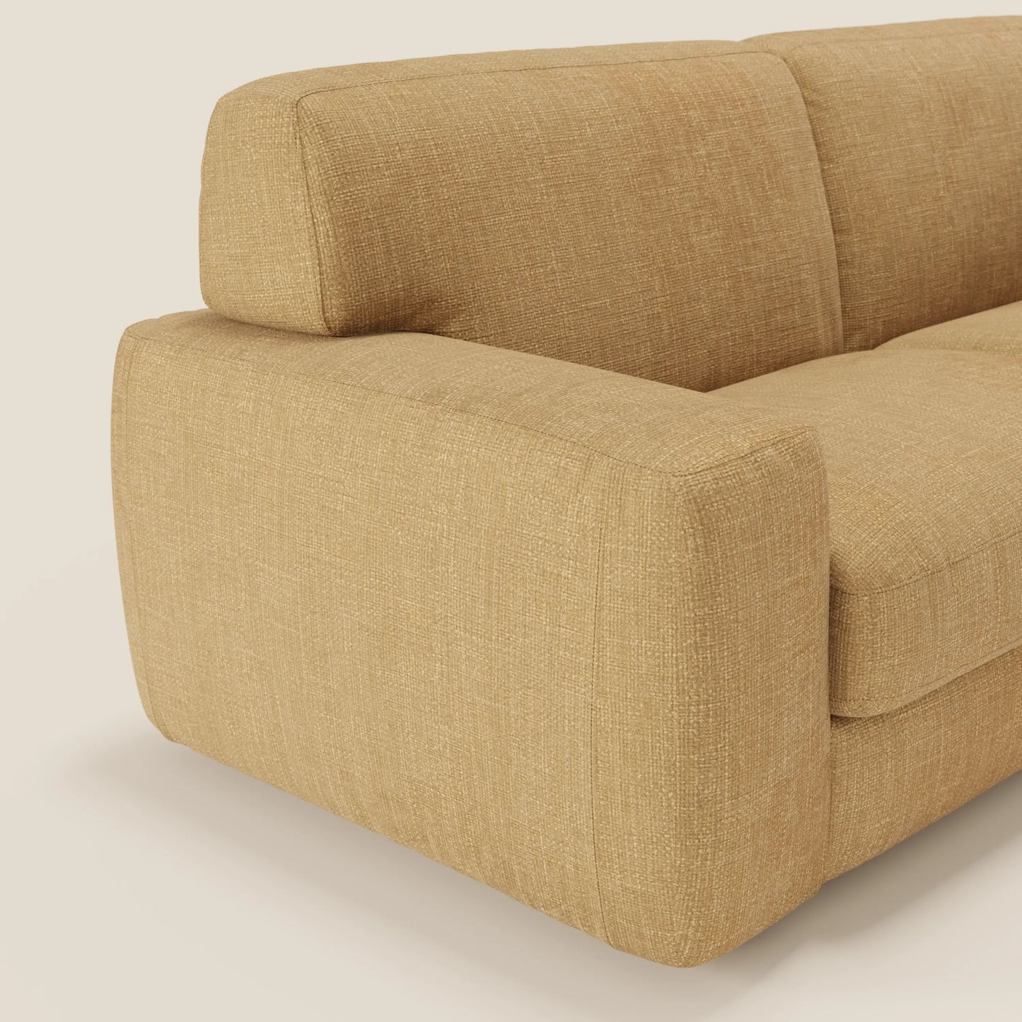 Cloud Divano letto materasso H17 cm dai morbidi cuscini in tessuto impermeabile T06 giallo 