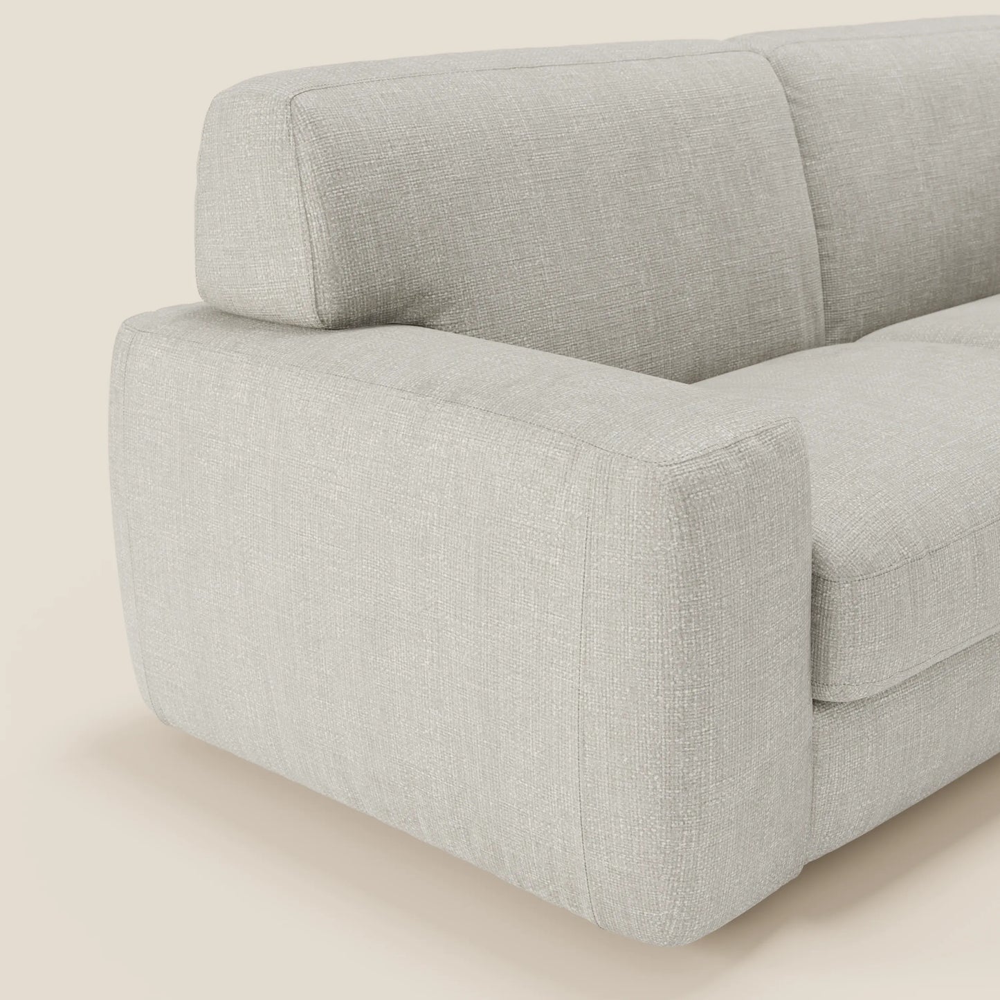 Cloud Divano letto materasso H17 cm dai morbidi cuscini in tessuto impermeabile T06 grigio chiaro 