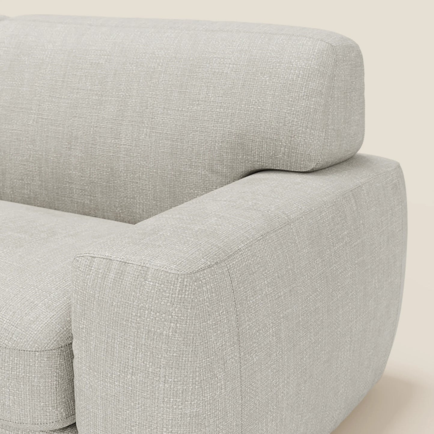 Cloud Divano letto materasso H17 cm dai morbidi cuscini in tessuto impermeabile T06 grigio chiaro 