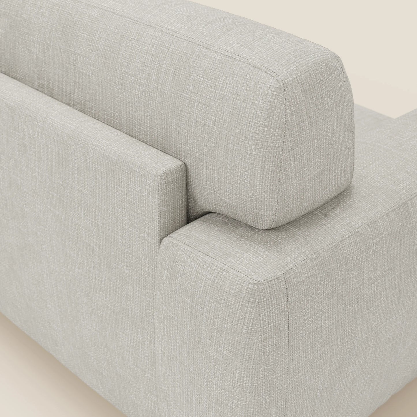 Cloud Divano letto materasso H17 cm dai morbidi cuscini in tessuto impermeabile T06 grigio chiaro 