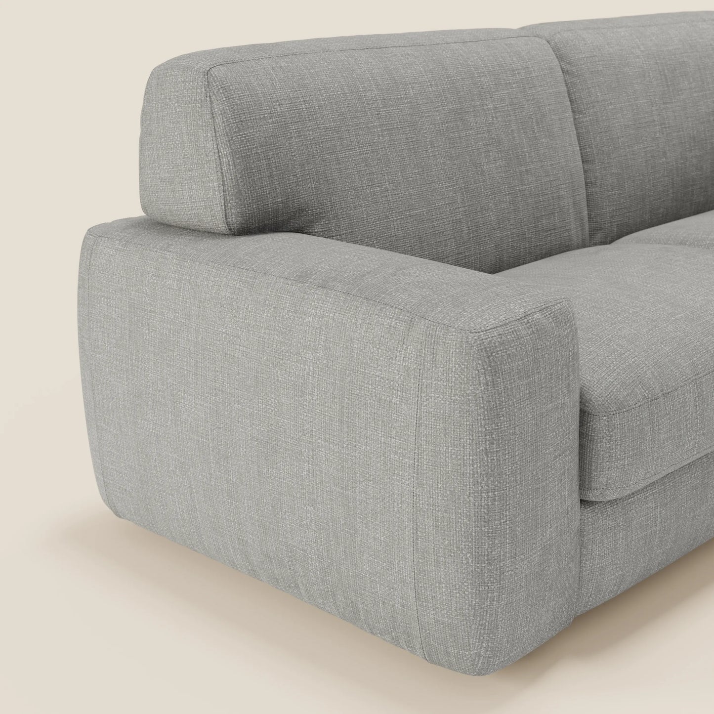 Cloud Divano letto materasso H17 cm dai morbidi cuscini in tessuto impermeabile T06 grigio 