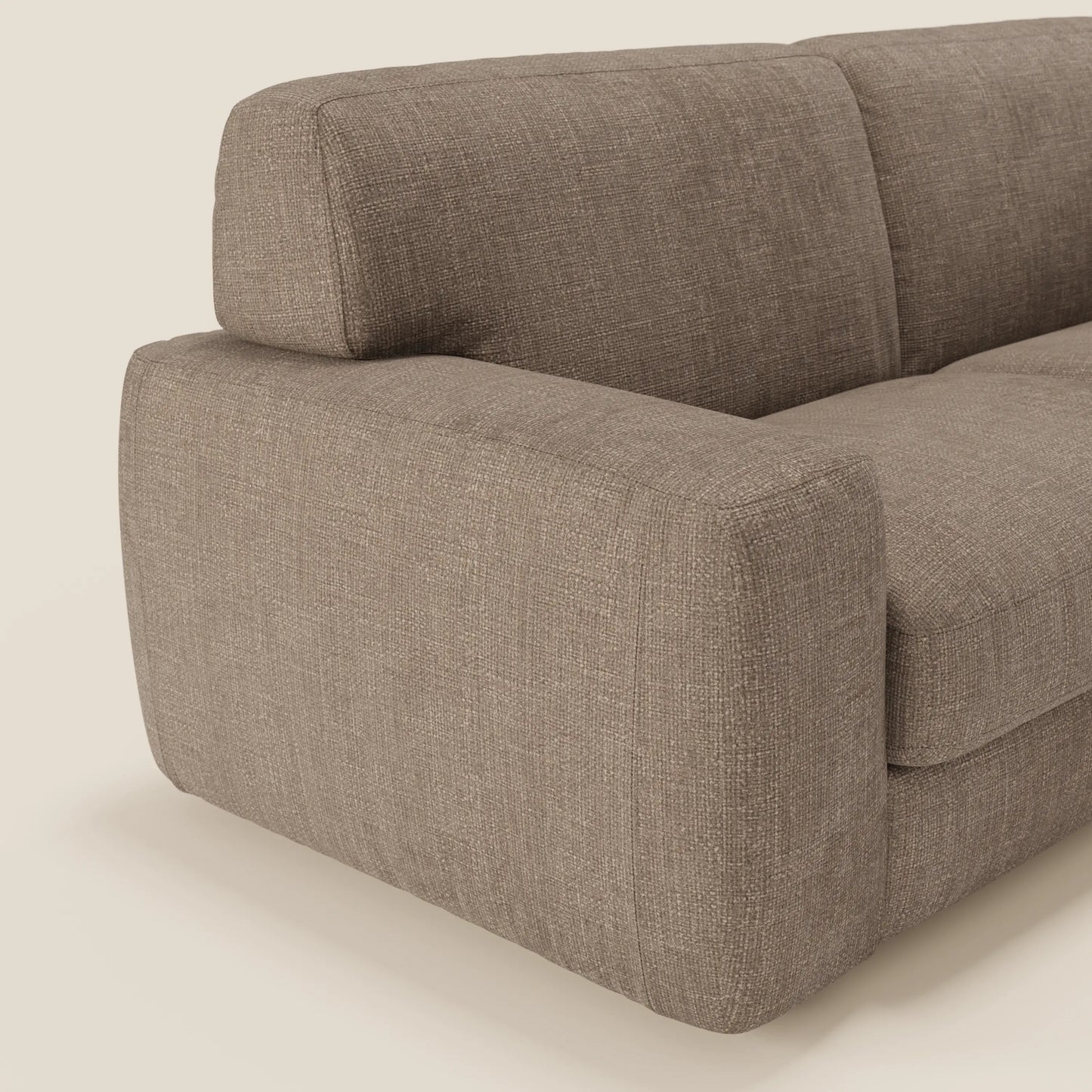 Cloud Divano letto materasso H17 cm dai morbidi cuscini in tessuto impermeabile T06 marrone 