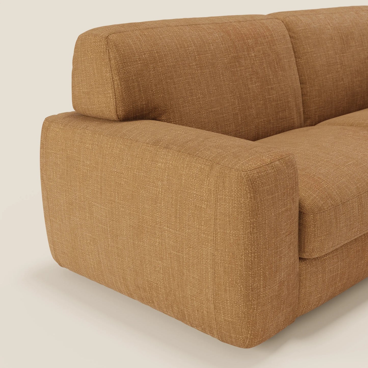 Cloud Divano letto materasso H17 cm dai morbidi cuscini in tessuto impermeabile T06 ocra 