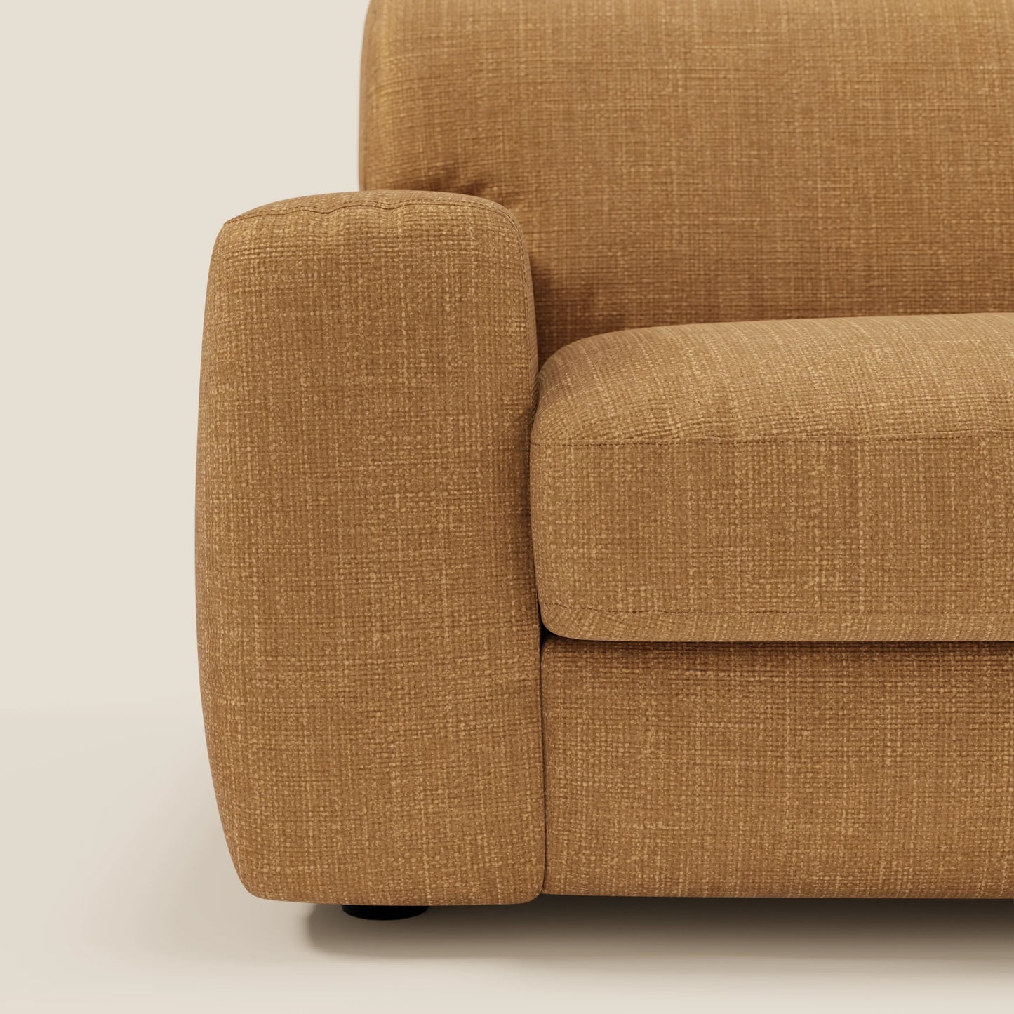 Cloud Divano letto materasso H17 cm dai morbidi cuscini in tessuto impermeabile T06 ocra 