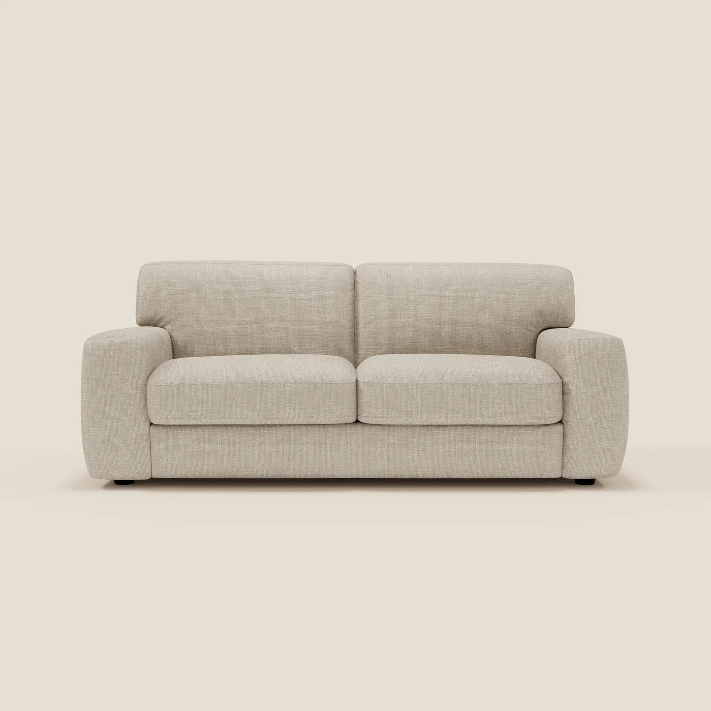 Cloud Divano letto materasso H17 cm dai morbidi cuscini in tessuto impermeabile T06 panna 