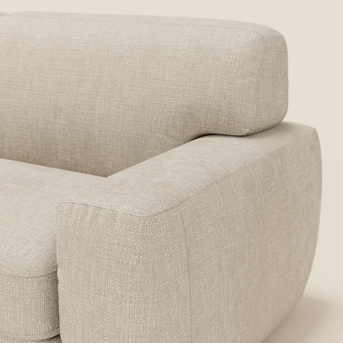 Cloud Divano letto materasso H17 cm dai morbidi cuscini in tessuto impermeabile T06 panna 