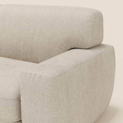 Cloud Divano letto materasso H17 cm dai morbidi cuscini in tessuto impermeabile T06 panna 