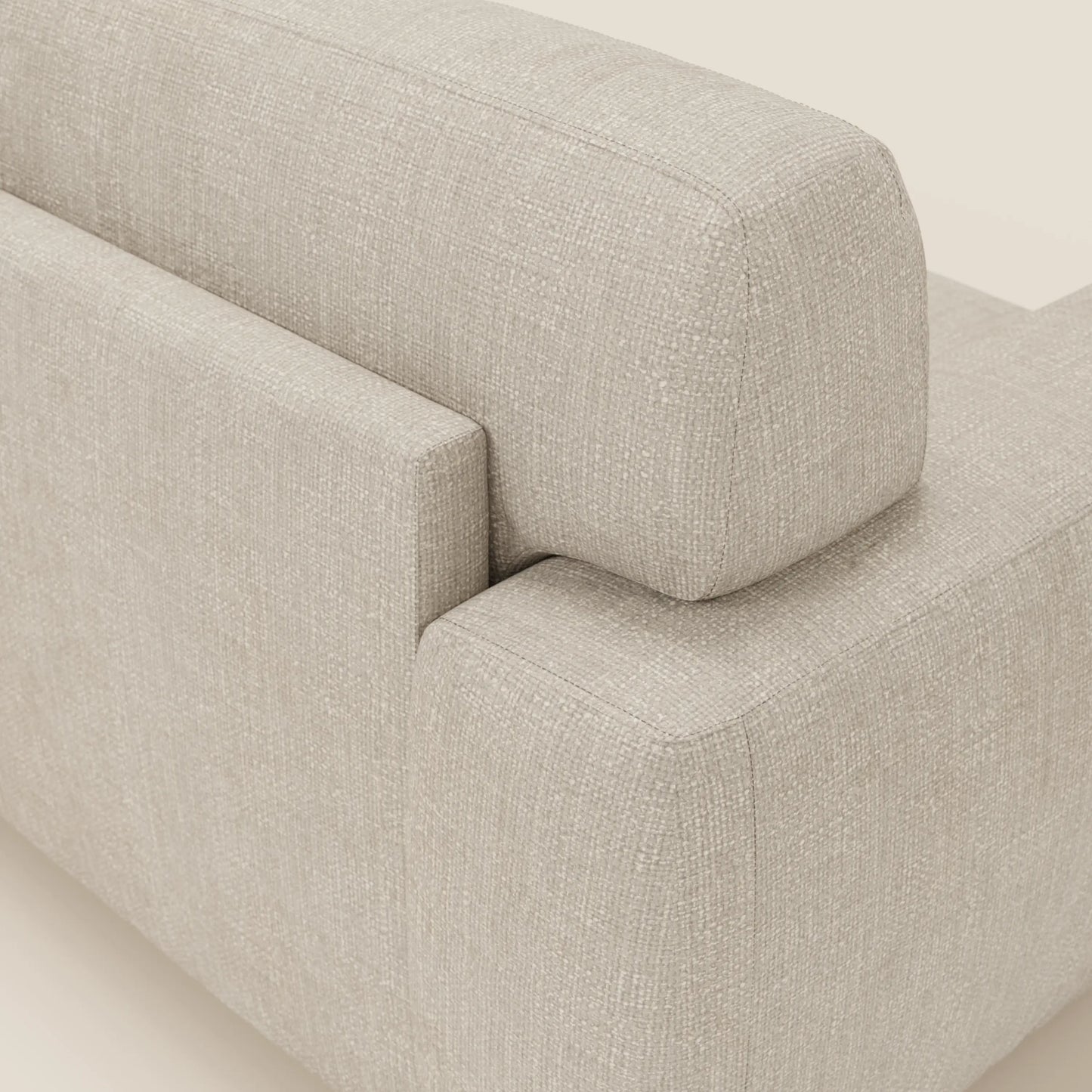 Cloud Divano letto materasso H17 cm dai morbidi cuscini in tessuto impermeabile T06 panna 