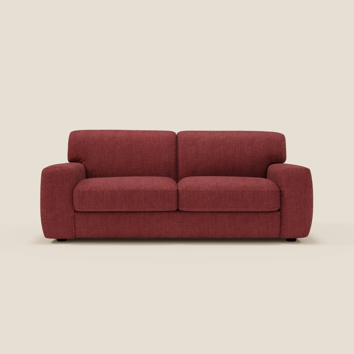 Cloud Divano letto materasso H17 cm dai morbidi cuscini in tessuto impermeabile T06 rosso 