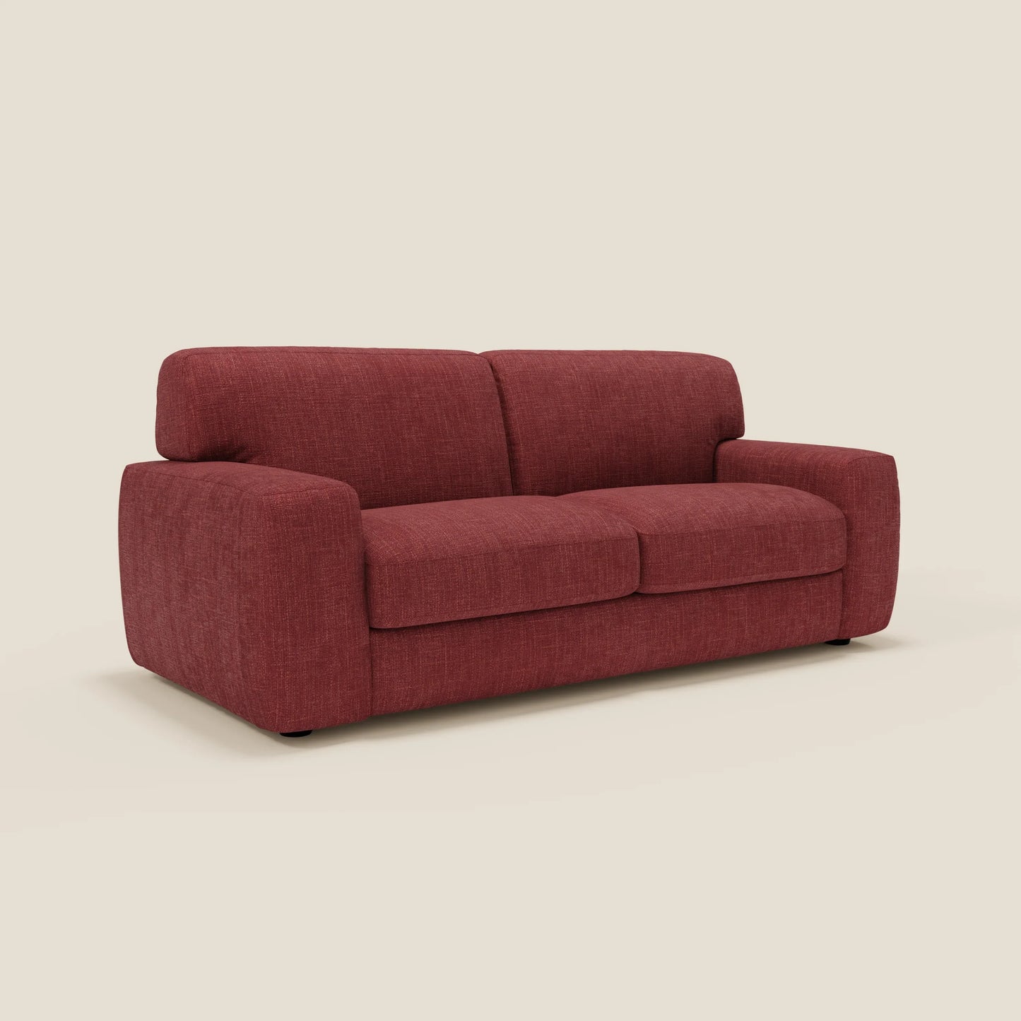 Cloud Divano letto materasso H17 cm dai morbidi cuscini in tessuto impermeabile T06 rosso 