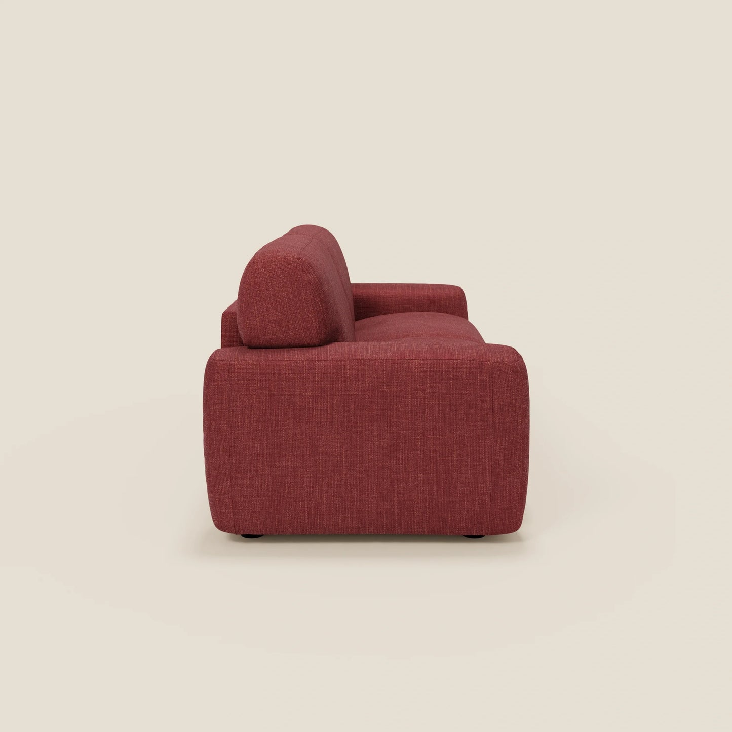 Cloud Divano letto materasso H17 cm dai morbidi cuscini in tessuto impermeabile T06 rosso 