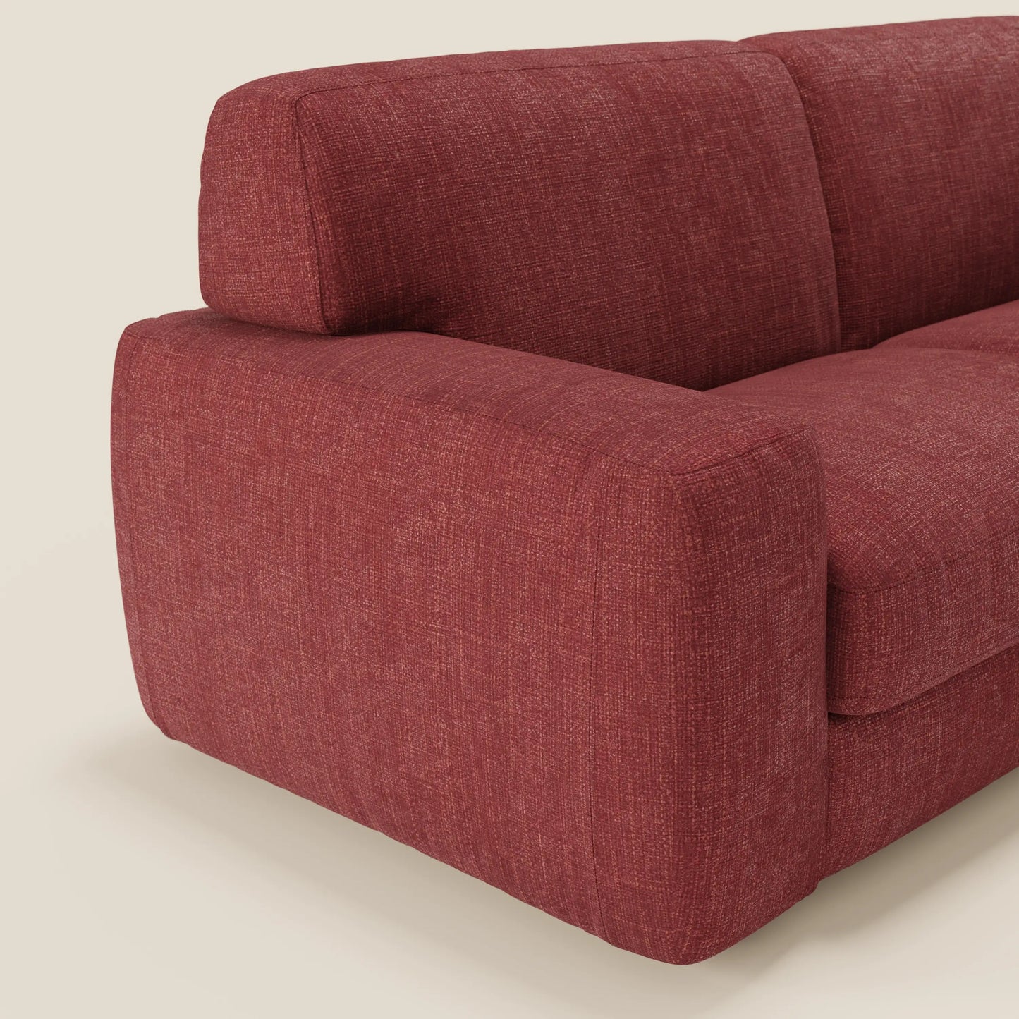 Cloud Divano letto materasso H17 cm dai morbidi cuscini in tessuto impermeabile T06 rosso 